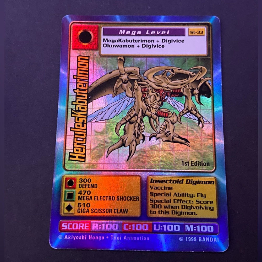 Digimon Card Holographic Herculeskabuterimon 1st Edition